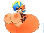  activision anthro areola bandicoot big_breasts breasts clothing crash_bandicoot_(series) curvy_figure ear_piercing female fingerless_gloves fur genitals gloves green_eyes hair handwear hi_res huge_breasts huge_thighs hyper hyper_hips hyper_thighs hyperflannel jiggling mammal marsupial multicolored_hair nipples nude orange_areola orange_body orange_nipples piercing pirate_tawna pussy solo thick_thighs two_tone_hair voluptuous wide_hips 