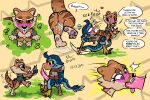  amber_isle anthro anus avian bedroom_eyes benji_(amber_isle) biped bipedal_feral bird blep blizzate blue_body blush bodily_fluids breasts brown_body brown_eyes brown_fur bulge bulge_from_behind butt camera claws clothed clothing cock_warmer cum cum_inside cum_leaking_out duo erection feet fellatio female feral from_behind_position fur genital_fluids genitals hindpaw leaking_cum leg_markings male male/female markings narrowed_eyes nipples oral pantsless pawpads paws penile penis penis_clothing prehistoric_species seductive sex sex_while_working showing_chest sickle_claw silly size_difference smaller_female socks_(marking) soles speech_bubble striped_body stripes surprised text toe_claws tongue tongue_out undressing vaginal_fluids vulva 