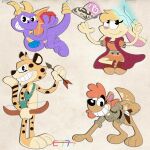 absurd_res activision anthro bianca_(spyro) cheetah dragon e777 felid feline female hi_res hunter_(spyro) kangaroo lagomorph leporid macropod male mammal marsupial mythological_creature mythological_scalie mythology rabbit rubberhose scalie sheila_(spyro) spyro spyro_the_dragon video_games