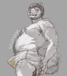 anthro bodily_fluids canid canine canis diaper diaper_blowout domestic_dog drooling erection erection_in_diaper feces feces_blowout genital_fluids hi_res male mammal muscular muscular_male saliva sazanamishort soiled_diaper soiling solo tenting unclean_diaper urine used_diaper wet_diaper