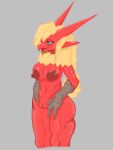  anthro asteriusfongrif avian beak big_breasts bird blaze_(ast) blaziken blush breasts female fur generation_1_pokemon generation_2_pokemon generation_3_pokemon generation_4_pokemon generation_5_pokemon generation_6_pokemon genitals hair humanoid nintendo nipples nude open_mouth pokemon pokemon_(species) pussy red_body shaded simple_background smile solo text video_games 