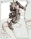  2boys armor artist_name ass barefoot bottomless cloud_strife commentary cum cum_on_body cum_on_hair ejaculation english_commentary facial fellatio final_fantasy final_fantasy_vii half-closed_eyes licking male_masturbation masturbation multiple_boys open_mouth oral patreon_username pauldrons penis sabu_(sabudenego) shoulder_armor single_pauldron sleeveless sleeveless_turtleneck solo_focus spiked_hair tongue tongue_out turtleneck twitter_username uncensored yaoi 