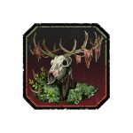 1:1 2025 alpha_channel ambiguous_anthro ambiguous_gender anthro antlers black_border bone border brown_antlers brown_background brown_body bust_portrait colored crossover dead_by_daylight deer digital_drawing_(artwork) digital_media_(artwork) elemental_creature empty_eye_sockets english_description flora_fauna horn hybrid icon leshen light lighting mammal moss multicolored_body official_art plant portrait shaded simple_background skull skull_head solo spirit teeth the_witcher undead unknown_artist