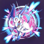  :o alternate_color animal_focus artist_name blue_bow blue_bowtie bow bowtie coin colored_sclera commentary_request ear_bow full_body glint heart hyper_voice_(pokemon) looking_afar looking_up neck_ribbon no_humans open_mouth outline pink_sclera pokemon pokemon_(creature) pokemon_move ribbon s_(esumi_kihomaru) shiny_pokemon signature solo standing sylveon white_eyes white_outline white_ribbon 