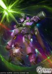  battle beam_cannon cable commentary_request company_name copyright_name copyright_notice denjyou23 destruction energy energy_beam firing geara_zulu geara_zulu_angelo_sauper_custom glowing glowing_eye gundam gundam_card_game gundam_unicorn lens_flare mecha mecha_focus mobile_suit neo_zeon no_humans official_art one-eyed one-eyed_mecha purple_eyes radar_dish radio_antenna realistic revision robot scene_reference science_fiction shoulder_spikes space spikes sunrise_(company) weapon wreckage zero_gravity 