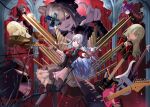  6+girls absurdres amoris_(bang_dream!) animal_ears arknights ascot bang_dream! bang_dream!_it's_mygo!!!!! bare_shoulders bare_tree bass_guitar bird black_ascot black_capelet black_choker black_corset black_dress black_gloves black_jacket black_pantyhose black_skirt black_wrist_cuffs blonde_hair blue_hair blue_ribbon brown_hair capelet choker closed_eyes column commentary_request corset curtains doloris_(bang_dream!) dress drum drum_set electric_guitar gloves green_hair green_ribbon guitar hair_ribbon highres instrument jacket keyboard_(instrument) long_hair medium_hair misumi_uika morpheus_(arknights) mortis_(bang_dream!) mortis_(costume)_(bang_dream!) multiple_girls oblivionis_(bang_dream!) open_mouth orange_eyes organ_(instrument) pantyhose pendant_choker pillar pipe_organ purple_hair red_capelet red_shirt ribbon shirt skirt sleeping smile smug thread timoris_(bang_dream!) togawa_sakiko tree two-tone_ribbon user_aemt2345 wakaba_mutsumi wolf_ears wolf_girl wrist_cuffs yahata_umiri yellow_eyes yuutenji_nyamu 
