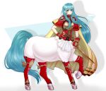 2025 absurd_res alternate_form alternate_species armor blue_eyes blue_hair blue_tail bottomwear breastplate cape centaur clothed clothed_female clothed_taur clothing eirika_(fire_emblem) equid equid_taur european_mythology eyebrow_through_hair eyebrows eyelashes female female_taur fingerless_gloves fingers fire_emblem full-length_portrait fur gloves greek_mythology hair handwear hi_res holding_melee_weapon holding_object holding_sword holding_weapon hooves humanoid_taur iris leg_warmers legwear light_body light_skin long_hair looking_at_viewer mammal mammal_taur melee_weapon mojmojsanna mythology nintendo portrait pupils quadruped red_clothing skirt sword tail taur taurified translucent translucent_hair weapon white_body white_fur