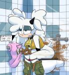 2026 2_horns annoyed anthro bathroom bite biting_lip biting_own_lip black_clothing black_horn black_panties black_text black_underwear blue_eyes boots bottomwear bottomwear_down bovid breasts brown_boots brown_clothing brown_collar brown_footwear brown_gloves brown_handwear brown_hooves brown_text caprine cargo_pants clothed clothed_anthro clothed_female clothing collar cowbell cowbell_collar dialogue domestic_sheep english_text eyelashes feces female female_anthro female_pooping fingerless_gloves fingers floppy_ears footwear fur gloves green_bottomwear green_clothing green_pants grey_eyelids half-closed_eyes handwear handwritten_text hi_res hooved_fingers hooves horn idw_publishing inside lanolin_the_sheep_(sonic) leaning leaning_forward lewdpunch mammal medium_breasts multicolored_clothing multicolored_panties multicolored_underwear narrowed_eyes onomatopoeia open_bottomwear open_clothing open_pants orange_clothing orange_shirt orange_tank_top orange_topwear panties panties_down pants pants_down partially_clothed pink_clothing pink_nose pink_panties pink_underwear pooping public_restroom pupils red_clothing red_panties red_underwear restroom_stall sega self_bite sheep shirt shoes short_horn short_tail sitting sitting_on_toilet small_horn solo sonic_the_hedgehog_(comics) sonic_the_hedgehog_(idw) sonic_the_hedgehog_(series) sound_effects stink_fumes tail talking_to_self tank_top teeth text tile tile_wall toilet toilet_paper toilet_use topwear underwear underwear_down wall_(structure) white_body white_ears white_fur white_tail