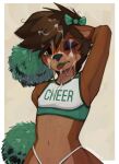 2026 accessory after_sex anthro artist_name biped blep blue_nose bodily_fluids border bow_ribbon brown_body brown_ears brown_fur brown_hair brown_tail cheerleader cheerleader_outfit cheerleader_pose clothed clothed_anthro clothed_male clothing countershade_face countershade_fur countershade_neck countershade_torso countershading crop_top crossdressing crossdressing_male cum cum_drip cum_in_hair cum_on_clothing cum_on_face cum_string dated dripping english_description english_text eyelashes eyeliner eyeshadow femboy front_view fur genital_fluids green_accessory green_bow green_clothing green_crop_top green_eyes green_hair_bow green_lipstick green_pom_poms green_shirt green_tank_top green_text green_topwear hair hair_accessory hair_bow hair_ribbon half-length_portrait hi_res holding_object holding_pom_poms iris lipstick looking_at_viewer makeup male male_anthro mammal marsminer midriff monotone_hair mouth_closed multicolored_body multicolored_clothing multicolored_crop_top multicolored_fur multicolored_shirt multicolored_tank_top multicolored_topwear mustelid navel one_eye_closed otter outside_border pinup pom_poms portrait pose pupils purple_eyeliner purple_eyeshadow raised_arm red_tongue ribbons running_makeup shirt short_hair simple_background skimpy slim slim_anthro slim_male solo sweat tail tan_background tan_body tan_countershading tan_fur tan_inner_ear tank_top text text_on_clothing text_on_crop_top text_on_shirt text_on_tank_top text_on_topwear thong tongue tongue_out topwear two_tone_body two_tone_clothing two_tone_crop_top two_tone_fur two_tone_shirt two_tone_tank_top two_tone_topwear underwear white_border white_clothing white_crop_top white_sclera white_shirt white_tank_top white_text white_thong white_topwear white_underwear