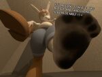 3d_(artwork) 4:3 absurd_res anthro blue_bottomwear blue_clothing blue_jeans blue_pants bodily_fluids boots bottomwear breasts brown_boots brown_clothing brown_footwear clothing colonthreeguy denim denim_bottomwear denim_clothing dialogue digital_media_(artwork) dirty dirty_clothing dirty_feet dirty_socks english_text feet female foot_fetish foot_focus footwear gesture hair hand_gesture hi_res holding_clothing holding_footwear holding_object holding_shoes jeans lagomorph leporid lint louanne_(unsavory_stash) mammal orange_hair overweight overweight_female pants pointing pointing_at_viewer rabbit shoes smelly smelly_feet smelly_socks socks solo sweat sweaty_clothing sweaty_feet sweaty_footwear sweaty_socks text white_clothing white_footwear white_socks