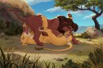 2026 4_toes 69_position acacia_tree animal_genitalia animal_penis animal_vulva anus balls bodily_fluids brown_body brown_fur butt canon_couple claws countershade_torso countershading cunnilingus day detailed_background digital_drawing_(artwork) digital_media_(artwork) disney duo erection eyes_closed feet felid feline_genitalia feline_penis feline_vulva female feral feral_on_feral fur genitals grass hi_res intraspecies kiara_(the_lion_king) kovu_(the_lion_king) lion lying male male/female mammal mane nature on_back oral outside pantherine pawpads paws penis plant quadruped reallynxgirl saliva savanna sex sheath sky smile tail tail_tuft tan_body tan_fur teeth the_lion_king toes tongue tree tuft vaginal vulva yellow_sclera