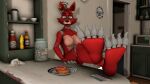 16:9 3d_(artwork) 4_toes animatronic anthro breasts canid canine claws dessert digital_media_(artwork) doughnut ear_piercing feet female five_nights_at_freddy's food foot_fetish foot_focus foot_on_table fox foxy_(fnaf) fur furniture grey_claws hair hi_res looking_at_viewer loveroomsfm machine mammal nipples nude open_mouth pastry piercing red_body red_feet red_fur red_hair robot robot_anthro scottgames smile solo source_filmmaker_(artwork) table toe_claws toes true_fox white_eyes widescreen