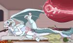 animal_genitalia animal_penis animal_vulva anus balls bedroom bodily_fluids breast_grab breasts canine_genitalia canine_vulva cervical_penetration cervix claws consummation cum cum_in_uterus cum_in_vagina cum_inside dragon duo elke_(teimos) erection fallopian_tubes female female_penetrated feral feral_on_feral feral_penetrated feral_penetrating feral_penetrating_feral flared_penis fur furred_dragon furred_scalie genital_fluids genitals hair hand_on_breast hi_res horn lactating male male/female male_penetrating male_penetrating_female mammal married_couple milk mythological_creature mythological_scalie mythology ncimpuu nipples open_mouth oro_(ncimpuu) penetration penile penile_penetration penis pregnant pregnant_female projectile_lactation scalie sex sheath tail teat_milking teat_squeeze teats text tuft tundran_woolcoat uterus vaginal vaginal_canal vaginal_penetration vulva white_body wings