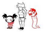 2026 autumn_(genocityzone) bandit_(mario) black_clothing black_eyes black_footwear black_hair black_shoes blush blush_stickers bottomwear breasts brown_clothing brown_footwear brown_shoes chris0001110 clothed clothed_female clothed_humanoid clothing digital_media_(artwork) elf eyelashes faceless_character faceless_female facial_hair fan_character female female_humanoid footwear group hair hand_on_hip hand_on_own_hip homestuck hooded_robe humanoid humanoid_pointy_ears long_hair male mario mario_bros medium_breasts ms_paint_adventures mustache nintendo not_furry overalls pigtails pointy_ears red_blush red_clothing red_robe robe sadie_(genocityzone) shoes shorts simple_background size_difference sprite_(homestuck) standing style_emulation trio white_background white_body white_mask white_skin