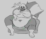 2021 6:5 anthro belly belly_overhang belly_squish big_belly big_breasts big_tail bloated blush blush_lines bottomless bottomless_female breasts clothed clothing dialogue digital_drawing_(artwork) digital_media_(artwork) ears_down english_text feet female fluffy fluffy_tail frown fur furniture gassy gloves_(marking) grey_background greyscale hair hand_on_belly hand_on_own_belly heart_(marking) jessica_(coaster14) leg_markings looking_away mammal markings mephitid monochrome narrowed_eyes navel nervous nipple_outline obese obese_anthro obese_female olslappo on_sofa onomatopoeia overweight overweight_anthro overweight_female pivoted_ears rumbling_stomach shirt shirt_only simple_background sitting sitting_on_sofa skunk socks_(marking) sofa solo sound_effects spot_color spread_legs spreading squish straining tail talking_to_self text thick_thighs topwear topwear_only uncomfortable upset_stomach wide_hips