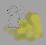 absurd_res anthro anus balls big_butt blush blush_lines butt butt_focus dinosaur fart fart_cloud fart_fetish farting_at_viewer gaping gaping_anus genitals gon_(character) gon_(series) grey_body happy hi_res huge_butt hyper hyper_butt jiggling laughing_at_viewer male monochrome nude nude_anthro prehistoric_species presenting presenting_hindquarters puffy_anus reptile scalie solo tail teasing_with_butt zevix_(artist)