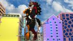 16:9 3d_(artwork) against_building against_surface aki_akarui anal anal_penetration animal_genitalia animal_penis anthro armwear black_body black_fur building building_sex canine_genitalia canine_penis clear_sky clothing denyx_(denyx_dubwolf) digit_ring digital_media_(artwork) duo extreme_size_difference feet fishnet_armwear fishnet_clothing fishnet_legwear fishnet_thigh_highs fur genitals grey_body grey_fur harness hi_res holding_building holding_hips holding_waist jewelry knot knotted_penis knotting legwear male male/male misha_(lovejuice) novabeast orange_body orange_fur penetration penis red_body red_fur red_penis ring sex size_difference sky standing standing_sex street thigh_highs toe_ring toes white_body white_fur widescreen yellow_body yellow_fur