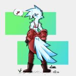  absurd_res anthro arathemacaw avian baggy_clothing bird blue_body blue_eyes blue_feathers blush clothing feathers female hi_res looking_at_viewer military_uniform owl red_clothing solo suggestive_pose tail tyra_(arathemacaw) undressing uniform white_body white_feathers 