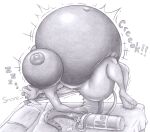 4_toes 5_fingers air_inflation air_tank anthro bed belly big_belly big_breasts breasts dragon feet female fingers floating furniture graphite_(artwork) hi_res horn hose hose_inflation huge_belly huge_breasts hyper hyper_belly inflation kitty123 mythological_creature mythological_scalie mythology navel nipples non-mammal_nipples pillow scalie shaded sleeping solo sound_effects tail text toes traditional_media_(artwork) vowelless vowelless_sound_effect wings zzz