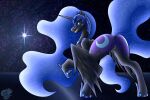 1_horn 3:2 absurd_res anatomically_correct anatomically_correct_genitalia anatomically_correct_vulva animal_genitalia animal_vulva anus armor black_body black_feathers black_horn black_vulva blue_eyes blue_hair butt cosmic_hair cutie_mark english_text equid equine equine_genitalia equine_vulva ethereal_hair feathered_wings feathers female female_feral feral folded_wings friendship_is_magic genitals grin hair hasbro headgear helmet hi_res horn huge_filesize long_hair looking_at_viewer looking_back mammal my_little_pony mythological_creature mythological_equine mythology night nightmare_moon_(mlp) presenting presenting_hindquarters puffy_anus pupils rear_view sharp_teeth slit_pupils smile solo spread_legs spread_wings spreading star tail teeth tero-blue-dragon text unicorn unicorn_horn vulva winged_unicorn wings