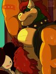 3:4 anthro armpit_hair armpit_tuft barazoku beer_belly belly belly_hair belly_tuft biceps big_belly big_muscles big_pecs black_clothing black_collar black_shirt black_tank_top black_topwear bodily_fluids body_hair bottomwear bowser bulge chest_hair chest_tuft clothed clothing collar comic crowd danyredlion dominant dominant_anthro dominant_male domination/submission duo fur green_body green_scales grey_bottomwear grey_clothing grey_pants group hair happy_trail hi_res horn human inside_train intimidation koopa larger_anthro larger_male looming looming_over male male/male mammal manly mario_bros musclegut muscular muscular_anthro muscular_arms muscular_male muscular_thighs nintendo nipples orange_body orange_scales pants pecs presenting presenting_armpit presenting_belly presenting_body presenting_pecs public_transportation raised_arm rapid_transit red_armpit_hair red_body red_chest_hair red_fur red_hair scales scalie shirt showing_off_muscles size_difference smaller_human smaller_male speech_bubble standing stubble studded_collar studs submissive submissive_human submissive_male subway sweat sweatdrop sweaty_arms sweaty_belly sweaty_body sweaty_chest sweaty_face tank_top thick_arms thick_thighs topless topless_anthro topless_male topwear tough_guy train tuft vehicle yellow_body yellow_scales