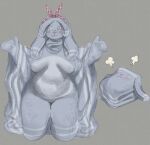 2026 :3 accessory animate_inanimate anthro anthro_to_inanimate armwear blush bow_(feature) breasts canid cheek_spots clothing emanata empty_eyes eyelashes featureless_breasts female floppy_ears folded_towel grey_background grey_body hair_accessory hair_tie headband headgear headwear inanimate_transformation kneeling lagomorph living_towel looking_at_viewer mammal markings medium_breasts mostly_nude_anthro mostly_nude_female navel neckwear pattern_clothing pattern_headgear pattern_headwear plaid plaid_clothing plaid_headgear plaid_headwear plushie-like pseudo_ears pseudo_hair sequence shaded simple_background smile smiling_at_viewer soft_shading solo spiral spiral_eyes spot_color spread_arms striped_markings stripes thick_thighs towel transformation wide_hipped_female wide_hips wolfertinger