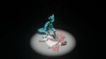 16:9 3_fingers 3d_(artwork) 4_ears 4_toes abstract_background anthro avali avian black_claws black_sclera blank_stare blender_(artwork) blender_cycles_(artwork) blood blood_puddle bloom blue_body blue_claws blue_feathers blue_fur bodily_fluids claws colored_blood corpse dead_eyes death deity digital_media_(artwork) duo dust feathers feet fingers foot_on_crotch fur glowing glowing_blood glowing_eyes gore green_eyes hair hi_res killing kogaan kogaanahtor light_blue_feathers male multi_ear multicolored_body multicolored_fur nude open_mouth red_body red_eyes red_feathers sharp_teeth simple_background smile snuff standing standing_on_another tail teeth toes tongue tongue_out unusual_blood unusual_bodily_fluids white_blood white_body white_eyes white_floor white_fur widescreen winged_arms wings