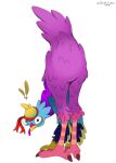 2026 absurd_res ambiguous_gender animal_humanoid anthro arm_tuft artist_name ass_up avian avian_caruncle avian_humanoid beak bird blue_body blue_eyelids blue_eyes blue_feathers blue_head budge_(fortnite) budgerigar butt butt_focus claws clothing colored cosmic_feathers cosmic_wings dewlap_(anatomy) digital_drawing_(artwork) digital_media_(artwork) epic_games exclamation_point feathers feet fluffy fluffy_butt fortnite fortnite:_battle_royale gradient_feathers head_tuft headgear headwear hi_res humanoid leg_tuft long_body looking_at_viewer loriine multicolored_body multicolored_feathers multicolored_legs neck_tuft parakeet parrot pink_feet purple_body purple_feathers purple_neck purple_thighs raised_tail red_clothing red_headwear signature simple_background solo star stretching surprised tail tail_feathers talons text toe_claws toes touching_toes true_parrot tuft wattle white_background wrist_tuft yellow_accents yellow_beak yellow_body yellow_feather_hair yellow_feathers yellow_hands zecret_colors