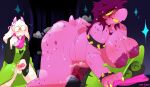 anthro areola armband balls blush blush_lines bodily_fluids bracelet catjamn claws clothed clothing cuckold dark_fountain darkner deltarune dummy duo embarrassed eyewear female freckles fur genitals glasses hair hi_res horn inanimate_sex jewelry lgbt_pride lightner masturbation nipples penis pink_body pride_colors purple_hair ralsei robe_lift spiked_armband spiked_bracelet spikes susie_(deltarune) sweat sweatdrop teeth trans_(lore) trans_woman_(lore) transgender_pride_colors undertale_(series) voyeur white_body white_fur yellow_sclera yellow_teeth