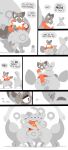 1_eye 2026 absurd_res ambiguous_gender anthro belly belly_squish biped bodily_fluids bottomless bottomless_anthro bottomless_male canid canine chest_tuft circle_(marking) clothed clothing comic dialogue dipstick_tail english_text exclamation_point eyes_closed fox goo_creature goo_transformation group group_hug hi_res hoodie hug hugging_another inner_ear_fluff male mammal markings markings_on_body nervous on_ground pawpads paws pear-shaped_figure semi-anthro simple_background slightly_chubby slime smile speech_bubble squish standing suti_(sutihukka) sutihukka sweat sweatdrop tail tail_markings tail_tuft text topwear transformation tuft walking walking_away white_background wide_hips