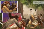 absurd_res anthro anthro_on_anthro anthro_penetrated anthro_penetrating anthro_penetrating_anthro antlers brother_(lore) brothers_(lore) brown_body brown_fur brown_hair bruno_hirschkoff butt comic deer dieter_hirschkoff english_text female female_penetrated forest from_front_position fur genitals gloves_(marking) group hair hi_res hooves horn in_heat incestuous_voyeur_(lore) kristian_hirschkoff lying male male/female male_penetrating male_penetrating_female mammal markings missionary_position mythology nature navel new_world_deer nude nude_anthro nude_female on_back outdoor_nudity outside outside_sex penetration penile penile_penetration penis_in_vagina plant reyan_(bruno_hirschkoff) roe_deer sex sibling_(lore) spots spotted_body spotted_fur text tree twins_(lore) vaginal vaginal_penetration voyeur vulva