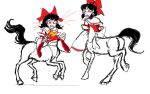 2020 accessory black_hair black_tail bow_ribbon butt centaur clothed clothed_taur clothing equid equid_taur european_mythology female female_taur greek_mythology hair hair_accessory hair_bow hair_ribbon hooves humanoid_taur mammal mammal_taur multiple_images mythology red_bow red_clothing red_eyes reimu_hakurei ribbons simple_background sketch solo surprised tail taur taurified touhou white_background white_body worm_(artist)