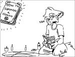  anthro book candle canid canine canis claws clothing condom conner_(sketchytoasty) digital_drawing_(artwork) digital_media_(artwork) english_text frown lube lube_bottle male mammal pentagram sad sexual_barrier_device shirt sitting sketch sketchytoasty solo summoning_circle text topwear wolf 