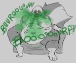 2021 6:5 alternate_version_at_source anthro belly belly_overhang belly_squish big_belly big_breasts big_tail bloated blush blush_lines bottomless bottomless_female breasts burp_cloud burping clothed clothing digital_drawing_(artwork) digital_media_(artwork) ears_down fangs feet female fluffy fluffy_tail frown fur furniture gassy gloves_(marking) grey_background greyscale hair hand_on_belly hand_on_own_belly heart_(marking) huge_burp jessica_(coaster14) leg_markings mammal markings mephitid monochrome narrowed_eyes navel nipple_outline obese obese_anthro obese_female olslappo on_sofa onomatopoeia open_mouth overweight overweight_anthro overweight_female pivoted_ears rumbling_stomach shirt shirt_only simple_background sitting sitting_on_sofa skunk socks_(marking) sofa solo sound_effects spot_color spread_legs spreading squish tail teeth text thick_thighs topwear topwear_only wide_hips