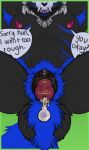 abs absurd_res after_orgasm after_sex anthro apologizing_to_viewer apology are_you_okay? armpit_hair asking_another balls big_balls big_chest big_penis black_body black_fur black_lips blue_body blue_fur blue_pubes blue_tail bodily_fluids body_hair bone bone_mask broken_condom canid canine canis caring caring_top celum_(character) circumcised close-up colored_sketch condom crito cum cum_drip cum_dripping_from_penis cum_on_penis darkened_genitalia darkened_penis dripping erection first_person_view fur fur_markings fuzzy_balls genital_close-up genital_fluids genital_piercing genitals glans glistening glistening_genitalia glistening_glans glistening_penis gold_(metal) gold_jewelry green_background heart_nose heart_symbol hi_res humanoid_genitalia humanoid_penis impregnation_risk intimate jewelry lips male mammal markings mask muscular muscular_male neck_tuft nipples nude_anthro penis penis_close-up penis_piercing piercing pink_glans pink_nipples prince_albert_piercing pubes question_mark receiving_pov sex sexual_barrier_device sharp_teeth simple_background sketch skull skull_mask skulldog_(species) solo speech_bubble standing_over standing_over_viewer tail talking_to_another talking_to_partner talking_to_viewer teeth term_of_endearment tuft vein veiny_penis wearing_condom wolf worried