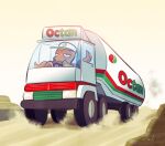 2026 ambiguous_gender anthro baseball_cap clothing digital_media_(artwork) driving_truck generation_2_pokemon hat headgear headwear hi_res lego nintendo octan octillery open_mouth outside pokemon pokemon_(species) road rock solo tentacles truck vaporotem vehicle wheel