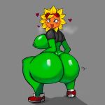 1:1 ahegao big_breasts big_butt black_clothing black_shirt black_topwear breasts butt clothed clothing crouching electronic_arts elemental_creature elemental_humanoid eyewear female flora_fauna flower flower_creature fog footwear goggles green_body heart_symbol hearts_around_head hi_res huge_butt humanoid looking_pleasured nude open_mouth pantsless plant plant_humanoid plants_vs._zombies plants_vs._zombies_heroes popcap_games red_clothing red_eyewear red_footwear red_goggles red_shoes shirt shoes solar_flare_(pvz) solo sunflower_(pvz) topwear warada_103