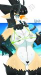 !dodn 4_ears antennae_(anatomy) anthro aquatic aquatic_gastropod areola areola_slip armpit_hair bangs beach big_areola big_breasts bikini black_antennae black_areola black_body black_ears black_fur black_hair black_nipples black_tongue blue_eyes blue_nails blunt_bangs blush bodily_fluids body_blush body_hair bottomless breasts clitoris clothed clothing colored_nails dark_areola dark_nipples dripping erect_clitoris eye_markings eyebrows eyelashes eyeshadow facial_markings female food fur fur_tuft gastropod genital_fluids genitals grey_markings hair head_markings hi_res isabel_(!dodn) licking long_hair long_tongue makeup markings mollusk multi_ear multicolored_body multicolored_ears nails narrowed_eyes navel nipple_outline nipples orange_markings outdoor_nudity popsicle pubes sea_snail snail solo sweat swimwear tan_body tan_ears thick_thighs tongue tongue_out topwear tuft two-piece_swimsuit vaginal_fluid_drip vaginal_fluids vulva vulva_blush wet wet_clothing wet_topwear white_bikini white_body white_clothing white_swimwear