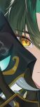  1boy aqua_hair black_gloves black_hair black_mask closed_mouth diamond-shaped_pupils diamond_(shape) eye_focus eyeshadow floating_hair genshin_impact gloves hair_between_eyes hand_up holding holding_mask looking_at_viewer makeup male_focus mandarin_collar mask multicolored_hair red_eyeshadow short_hair simple_background solo sugarcanedove symbol-shaped_pupils thumbnail_collage two-tone_hair white_background xiao_(genshin_impact) yellow_eyes 