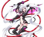  1girl :o angry armor claws demonic_gear_aria divine_heart_makina game_asset holding holding_whip kagemusya kurusu_aria large_variant_set long_hair looking_at_viewer magical_girl mechanical_wings navel non-web_source official_art open_mouth red_eyes self-datamine simple_background solo sword tachi-e tail tattoo thighhighs transparent_background twintails variant_set very_long_hair weapon whip white_hair wings 