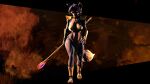  2023 absurd_res anthro blue_body blue_fur blue_hair bottomwear breasts canid canine clothed clothing female footwear fox front_view fur hair hi_res holding_object holding_weapon huge_filesize krystal krystal&#039;s_staff loincloth lolla4567 looking_at_viewer mammal midriff nintendo red_eyes star_fox weapon 