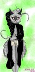  anthro awarz canid canine canis death_(puss_in_boots) girly hi_res male mammal small_penis_adoration solo wide_hips wolf 