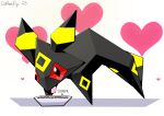  &lt;3 cereal coffeefly eeveelution food generation_2_pokemon hi_res low_poly nintendo pokemon pokemon_(species) red_eyes solo tongue tongue_out umbreon 