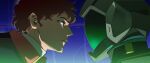  2boys amuro_ray bey0ndt2 black_bodysuit blue_eyes bodysuit brown_hair char's_counterattack cockpit commentary earth_federation earth_federation_space_forces gundam gundam:_hathaway's_flash hathaway_noa helmet highres looking_at_another male_focus mecha_pilot_suit multiple_boys ptsd spacesuit spiked_hair 