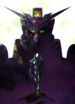  1boy argtu_gunbre3 artist_name bodysuit commentary_request glowing glowing_eyes green_eyes gundam gundam_seed helmet highres kira_yamato mecha mecha_pilot_suit mobile_suit mobile_suit_gundam multicolored_bodysuit normal_suit_(gundam) pilot pilot_helmet poster_parody providence_gundam robot science_fiction twitter_username v-fin 