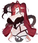  1girl abdomen_tail absurdres breasts bug centipede centipede_tail choker cocktail_glass commentary commission cropped_legs cup drink drinking_glass ear_piercing english_commentary hazzulicious_(vtuber) highres holding holding_drink huge_breasts indie_virtual_youtuber long_hair open_mouth piercing red_choker red_eyes red_hair sharp_teeth teeth usa37107692 very_long_hair virtual_youtuber 