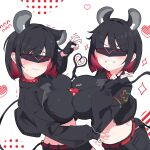  3girls absurdres animal_between_breasts animal_ears animalization asymmetrical_docking backup_dancer_(hakos_baelz) belt between_breasts black_hair black_jacket black_shorts black_tail blush bob_cut breast_press breasts cafelittle collar commentary embarrassed eye_mask flying_sweatdrops hakos_baelz hamster heart heart_tail_duo help_(phrase) highres hololive hololive_english jacket large_breasts mask medium_hair midriff mouse_ears mouse_tail multiple_girls nervous_smile red_belt red_collar shorts smile standing stuck sweat tail tail_around_another's_tail tail_wrap tearing_up virtual_youtuber w 