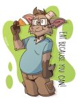  anthro blue_clothing blue_shirt blue_topwear bottomwear bovid brown_body brown_bottomwear brown_cargo_shorts brown_clothing brown_fur brown_shorts caprine cargo_shorts clothing detailed_background doritos eating english_text eyewear facial_hair food frito-lay fur gary_(tinydeerguy) glasses goat goatee hi_res horn male mammal shirt shorts snack solo teal_shirt teal_topwear text tinydeerguy topwear 