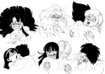 absurdres ahegao android_18 anger_vein bald bangs blunt_bangs blush breasts broly_(dragon_ball_super) bulma cheelai chi-chi_(dragon_ball) clenched_teeth commentary dragon_ball dragon_ball_super dragon_ball_super_broly drooling english_commentary funsexydb greyscale grin hair_down hairband half-closed_eye heart heart-shaped_pupils hetero highres husband_and_wife implied_sex kuririn large_breasts mai_(dragon_ball) missionary monochrome nipples nude scar scar_on_back short_hair size_difference smile son_gohan son_goku symbol-shaped_pupils teeth tongue tongue_out trunks_(dragon_ball) vegeta videl wavy_mouth 