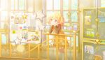  1girl aged_down animal_ear_hairband animal_ears backpack bag black_hair black_hairband black_necktie black_shirt blonde_hair bloom_festival_(project_sekai) blue_flower blue_kimono blue_shoes blurry board_eraser brother_and_sister brown_dress brown_hair brown_skirt cat_ear_hairband cat_ears child closed_mouth colorful_palette depth_of_field dot_nose dress fake_animal_ears feet_out_of_frame flower frilled_skirt frills game_asset green_eyes green_flower green_kimono grey_hair grey_shoes group_picture hairband hands_on_own_face heart highres hinomori_shiho holding holding_hairband holding_stick hoshino_ichika_(project_sekai) indoors japanese_clothes kimono kneehighs leo/need_(project_sekai) long_sleeves looking_afar medium_hair mochizuki_honami momoi_airi musical_note necktie official_art ootori_emu photo_(object) picture_frame pink_eyes pink_flower pink_hair pink_kimono project_sekai purple_bag purple_dress red_flower shirt shoes short_twintails siblings skirt smile socks solo standing star_(symbol) stick sticker suspender_skirt suspenders tenma_saki tenma_tsukasa third-party_source twintails white_shirt white_socks window yellow_flower yellow_kimono yellow_shirt yellow_theme 